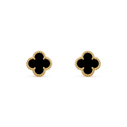 [Plus&Max]CLOVER MINI 9.5MM BLACK MOP EARRINGS