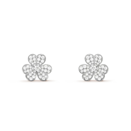 [Plus&Max]CLOVER COMOS DIAMOND EARRINGS SILVER