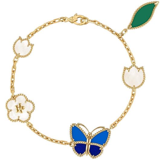 [Plus&Max]LUCKY SPRING BUTTERFLY 5 MOTIF BRACELET