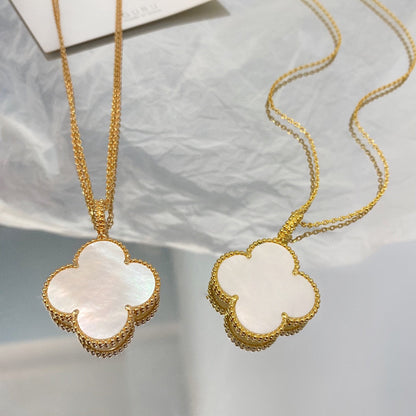 [Plus&Max]CLOVER 25MM MOP LARGE PENDANT NECKLACE