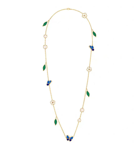 [Plus&Max ]LUCKY SPRING GOLD  MOTIFS  NECKLACE
