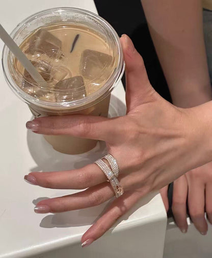 [Plus&Max]NEW STYLE FULL CIRCLE DOUBLE DIAMOND RING