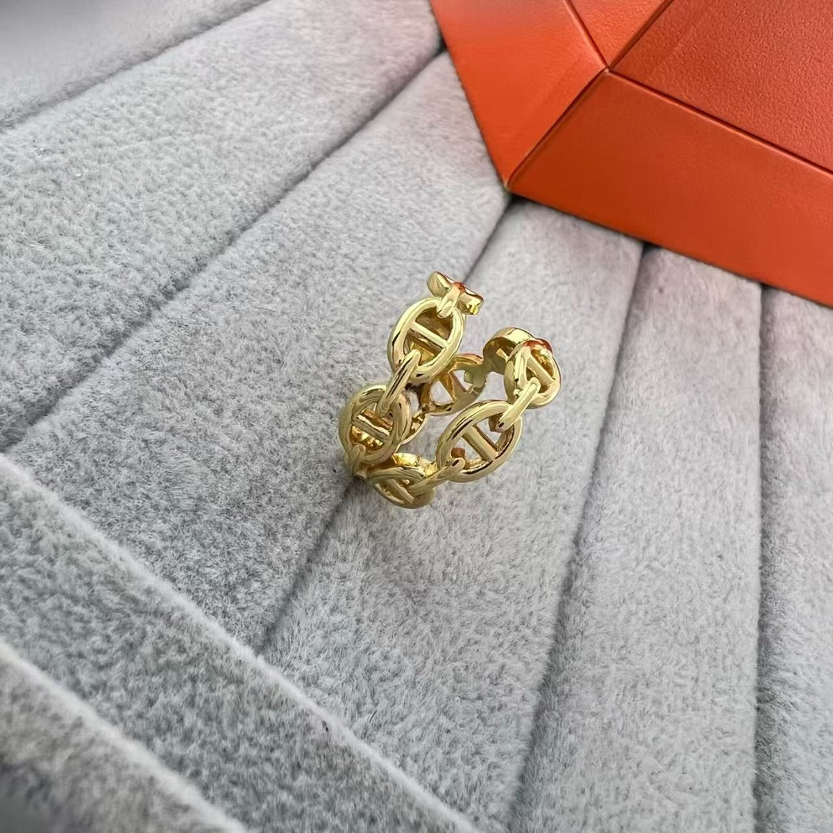 [Plus&Max]GLOSSY FINISH SQUARE COMBINATION DOUBLE-LAYER PIG NOSE RING