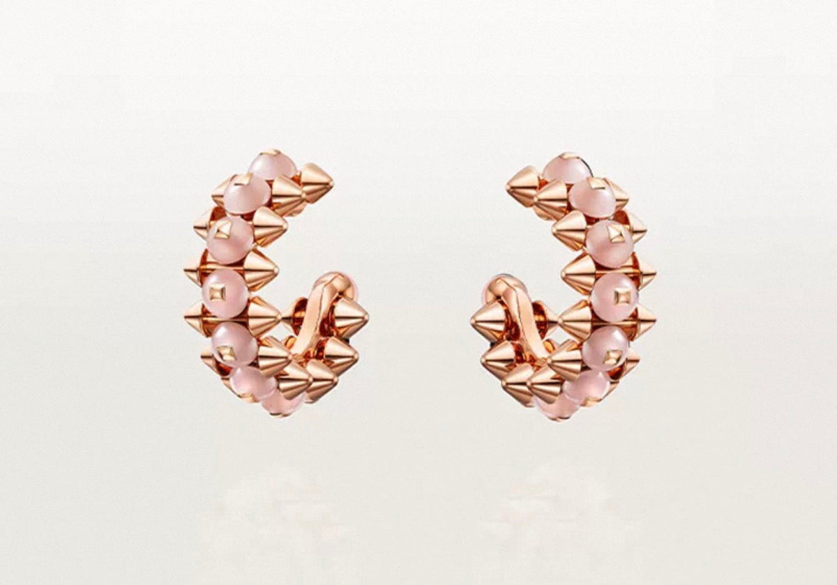 [Plus&Max]CLASH COLLECTION AGATE CHALCEDONY STUD EARRINGS
