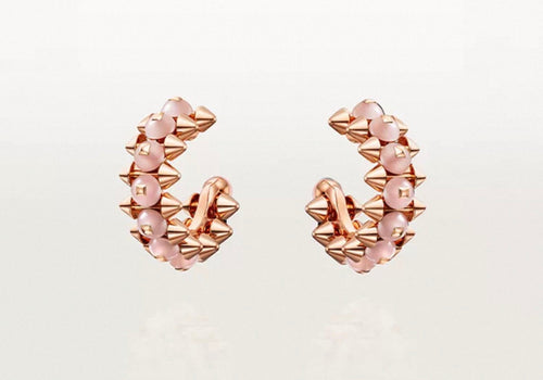 [Plus&Max]CLASH COLLECTION AGATE CHALCEDONY STUD EARRINGS