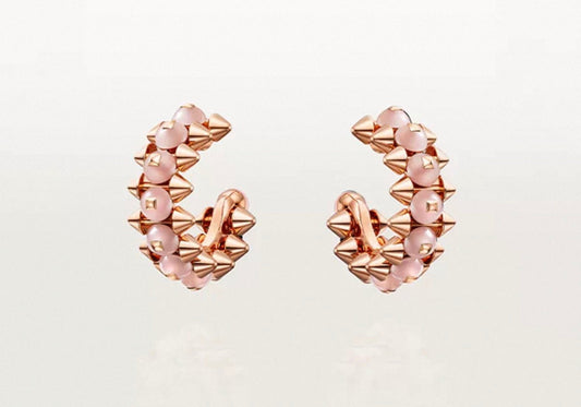 [Plus&Max]CLASH COLLECTION AGATE CHALCEDONY STUD EARRINGS