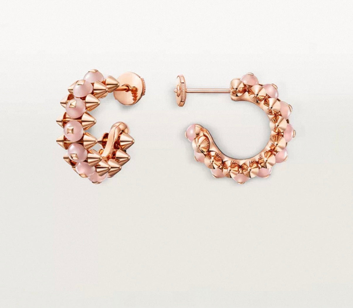 [Plus&Max]CLASH COLLECTION AGATE CHALCEDONY STUD EARRINGS