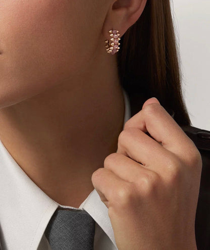 [Plus&Max]CLASH COLLECTION AGATE CHALCEDONY STUD EARRINGS