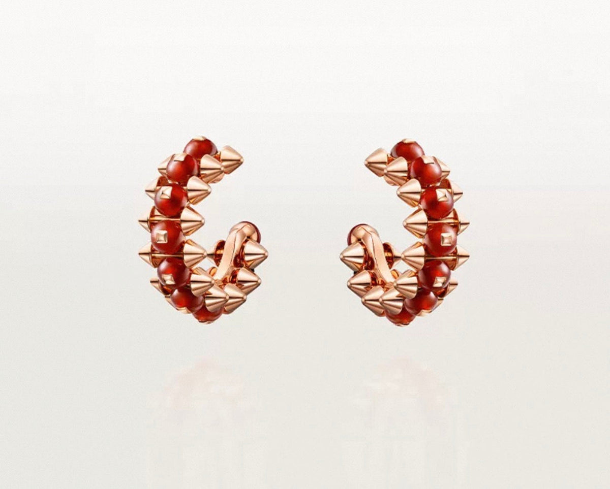 [Plus&Max]CLASH COLLECTION AGATE CHALCEDONY STUD EARRINGS