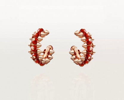 [Plus&Max]CLASH COLLECTION AGATE CHALCEDONY STUD EARRINGS