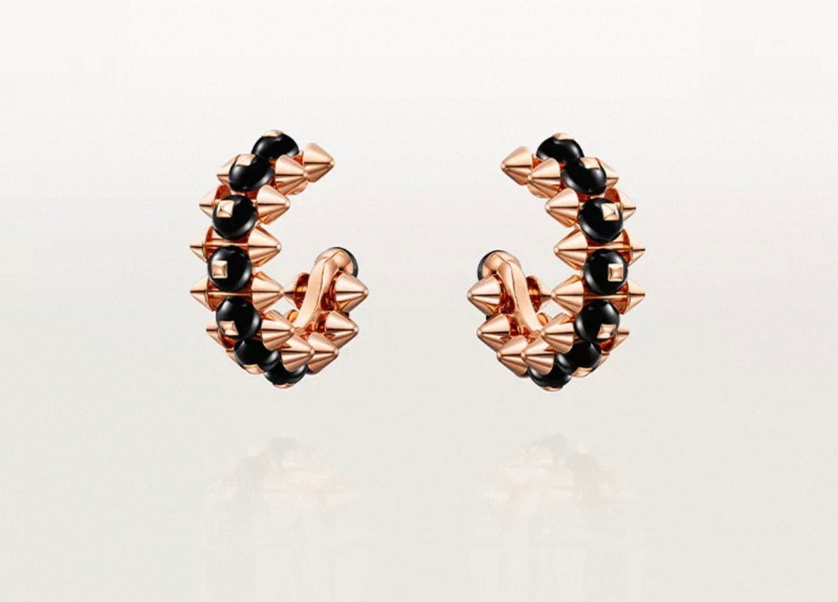 [Plus&Max]CLASH COLLECTION AGATE CHALCEDONY STUD EARRINGS