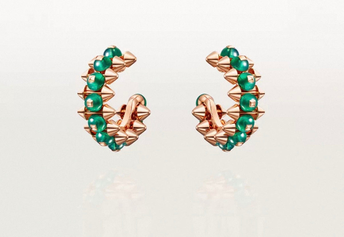 [Plus&Max]CLASH COLLECTION AGATE CHALCEDONY STUD EARRINGS