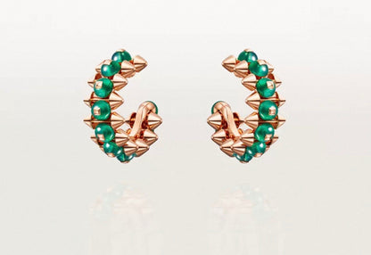 [Plus&Max]CLASH COLLECTION AGATE CHALCEDONY STUD EARRINGS