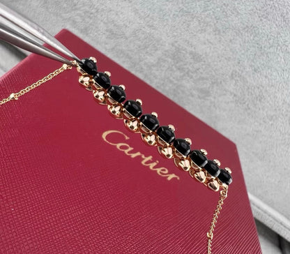 [：Plus&Max]CLASH COLLECTION AGATE CHALCEDONY STUD NECKLACE