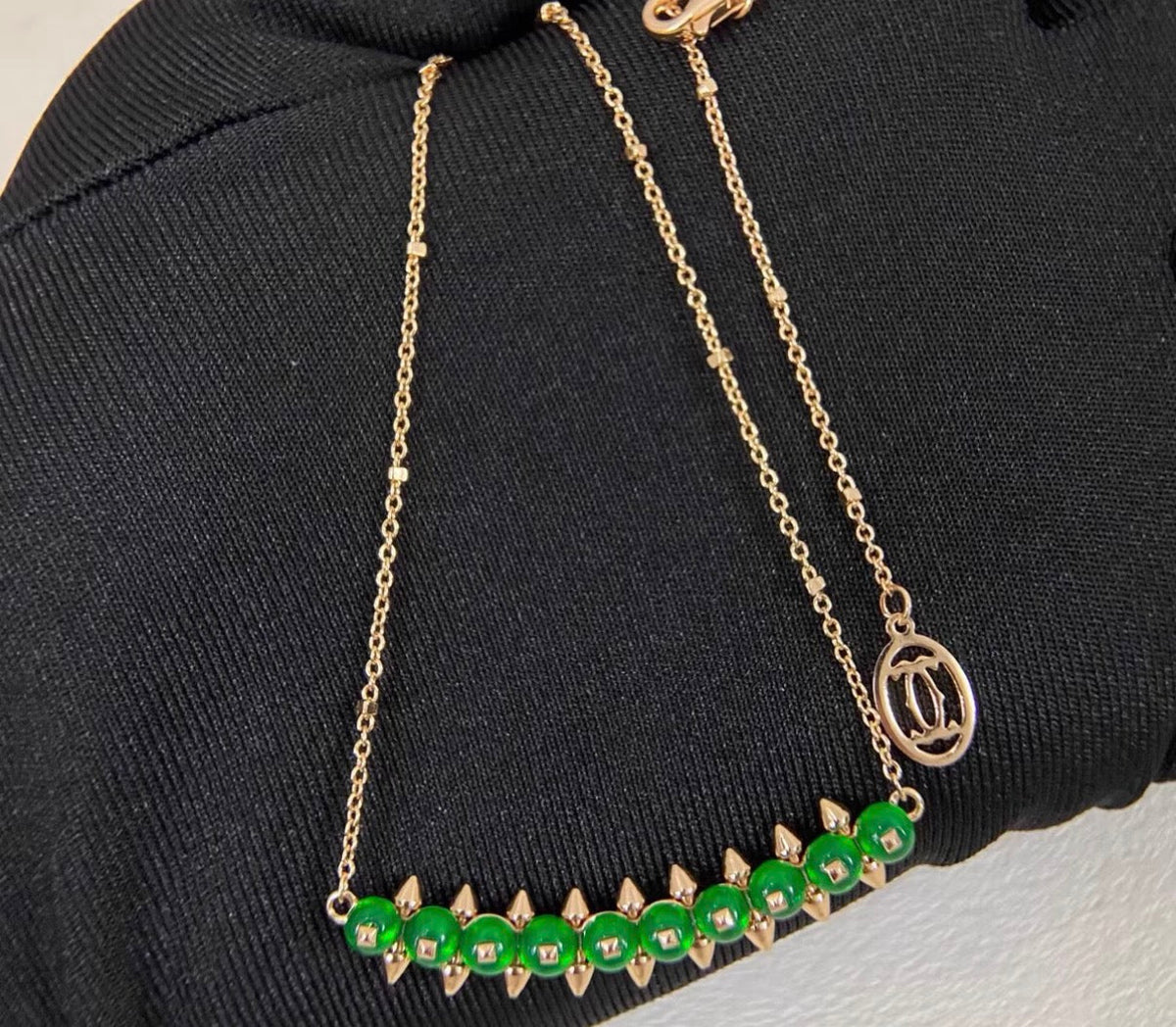 [：Plus&Max]CLASH COLLECTION AGATE CHALCEDONY STUD NECKLACE