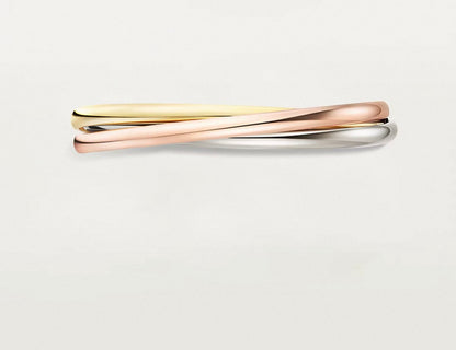 [Plus&max-r13]TRINITY COLLECTION CLASSIC THREE-COLOUR GOLD TRIPLE BAND BANGLE