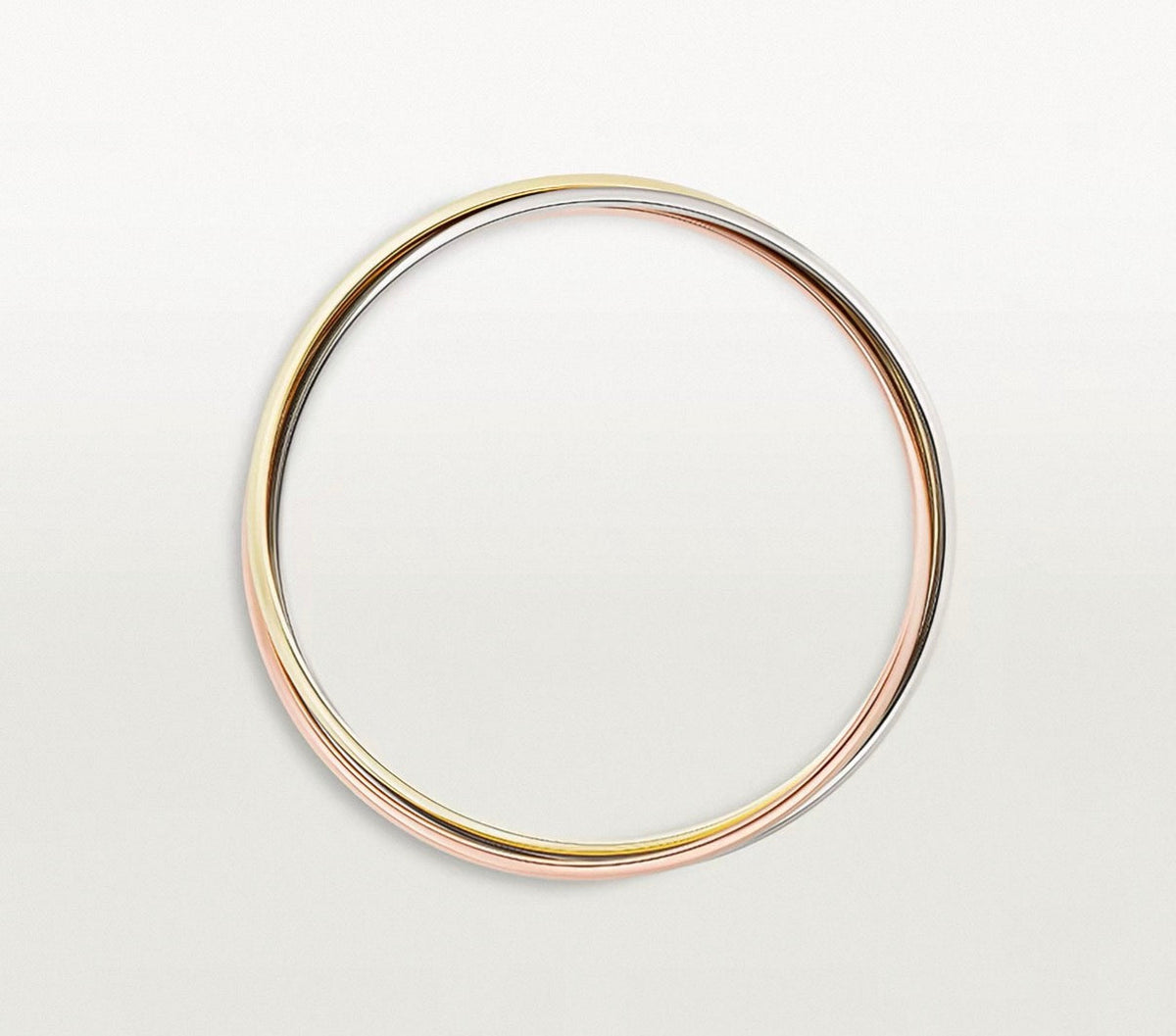 [Plus&max-r13]TRINITY COLLECTION CLASSIC THREE-COLOUR GOLD TRIPLE BAND BANGLE