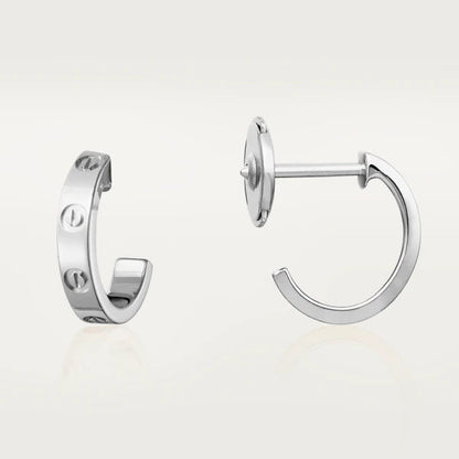 [Plus&Max]LOVE EARRINGS 2.65MM SILVER