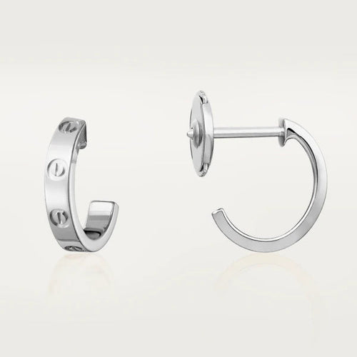 [Plus&Max]LOVE EARRINGS 2.65MM SILVER