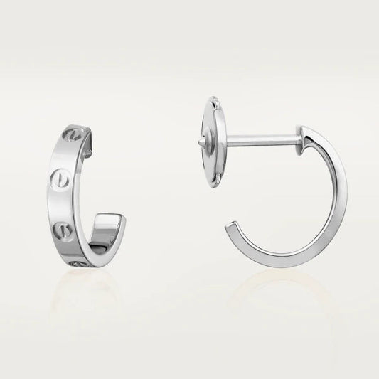[Plus&Max]LOVE EARRINGS 2.65MM SILVER