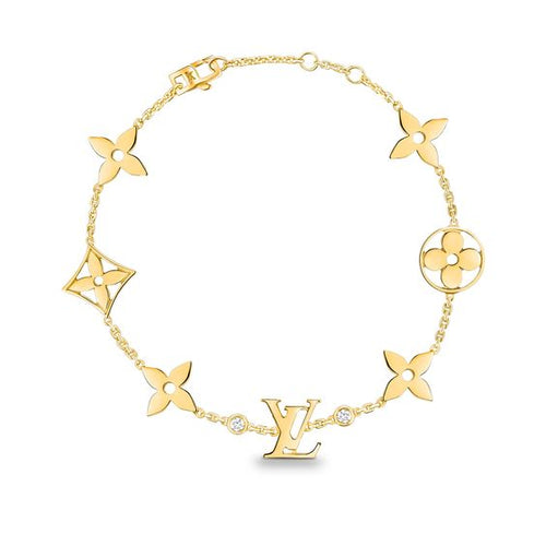 [Plus&Max]STAR AND SUN 7 MOTIFS GOLD BRACELET