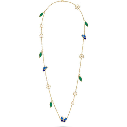[Plus&Max]LUCKY SPRING BUTTERFLY 15 FLOWER NECKLACE