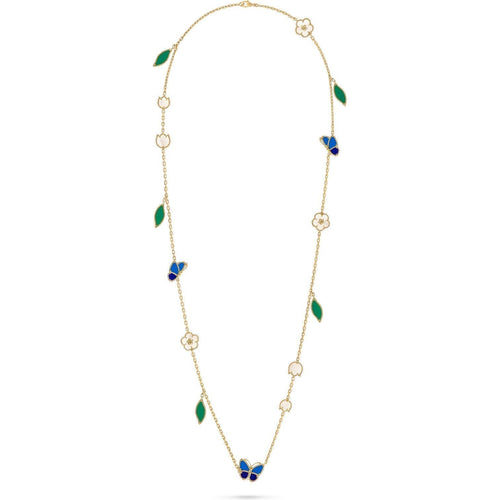 [Plus&Max]LUCKY SPRING BUTTERFLY 15 FLOWER NECKLACE