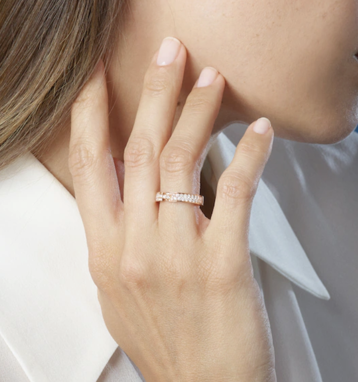 [Plus&Max]ALLIANCE LIENS VIDENCE PAVED DIAMOND 4MM RING