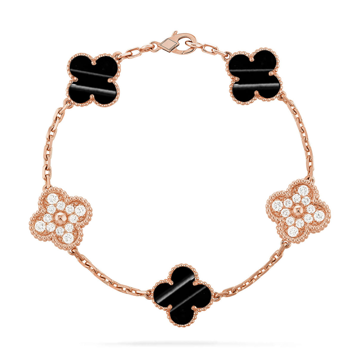 [Plus&Max]LUCKY CLOVER 5-MOTIF BRACELET - PULSE STONE COLLECTION