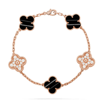 [Plus&Max]LUCKY CLOVER 5-MOTIF BRACELET - PULSE STONE COLLECTION