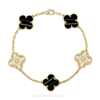 [Plus&Max]LUCKY CLOVER 5-MOTIF BRACELET - PULSE STONE COLLECTION