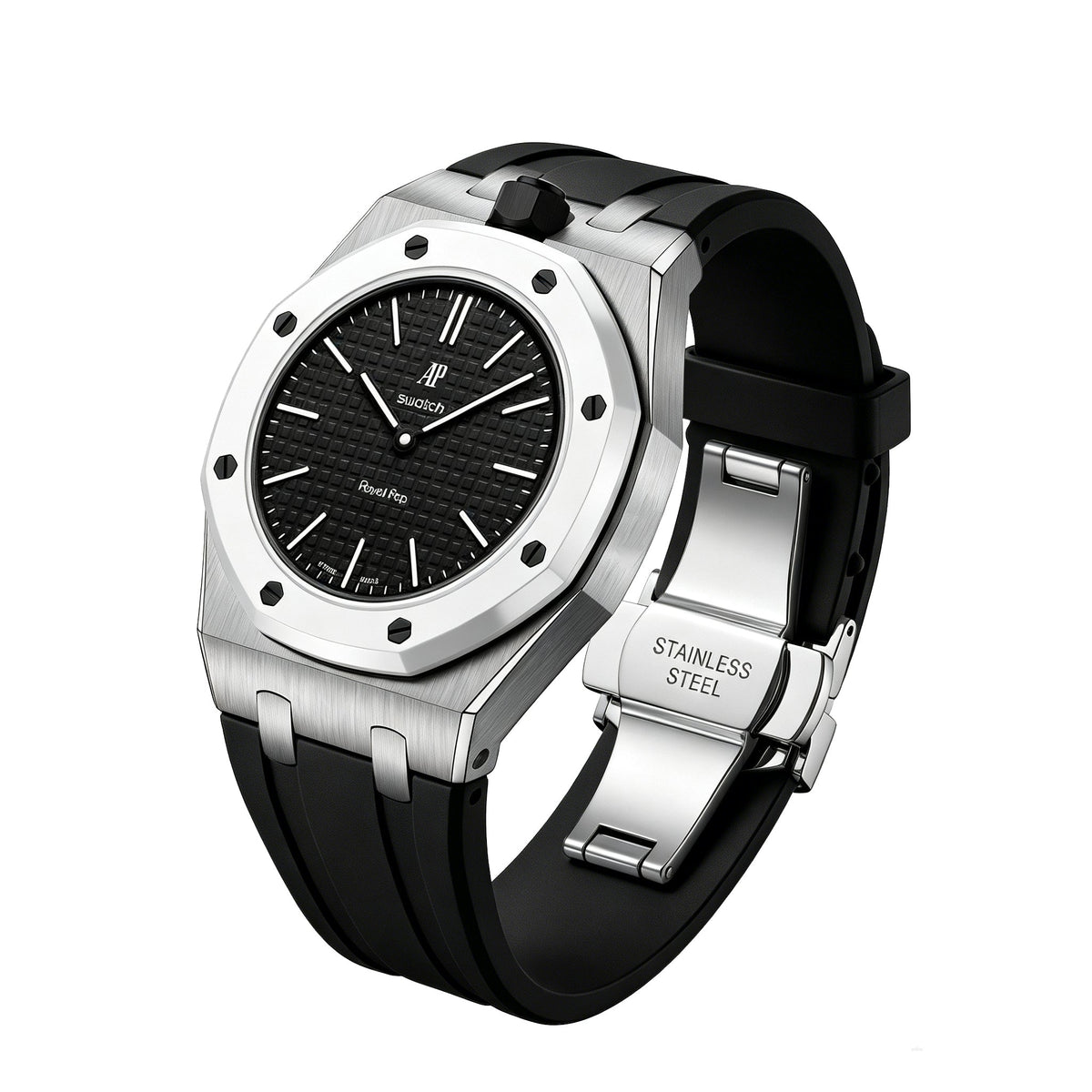 [Plus&Max]Royal Oak Pop Exclusive Steel Case & Silicone Strap With Cradle