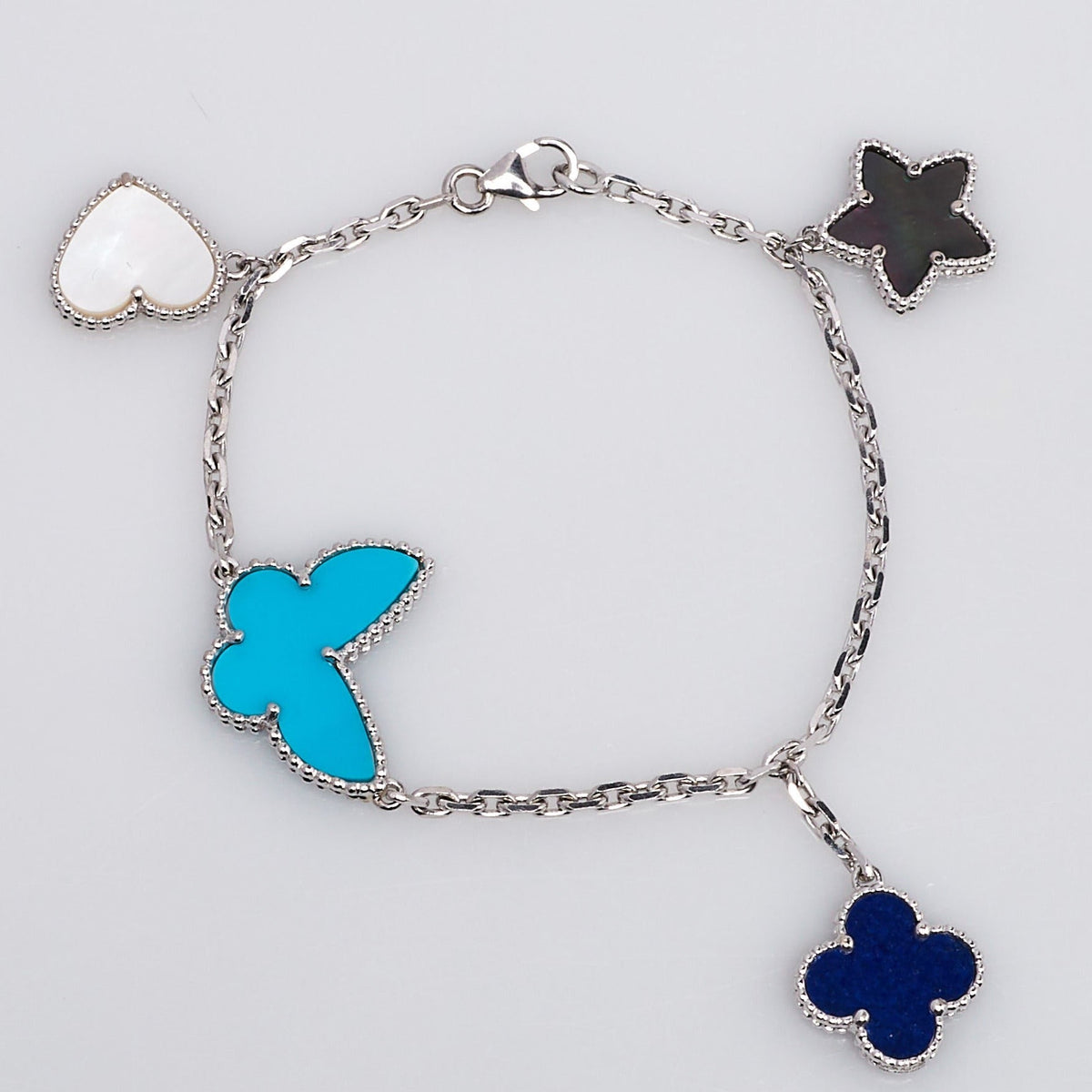 [Plus&Max]LUCKY SPRING SILVER BRACELET 4 MOTIF