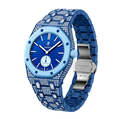 [Plus&Max]Royal Oak Pop Exclusive Bioceramic Case & Bioceramic Strap Full Diamond