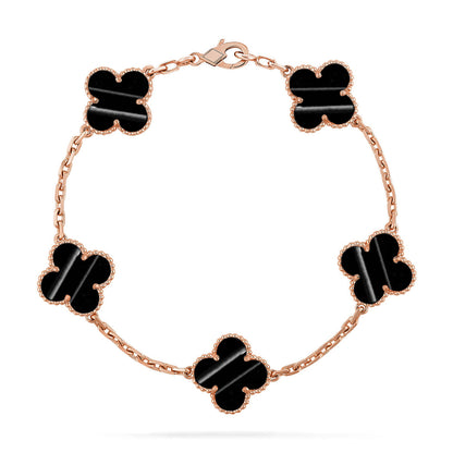 [Plus&Max]LUCKY CLOVER 5-MOTIF BRACELET - PULSE STONE COLLECTION