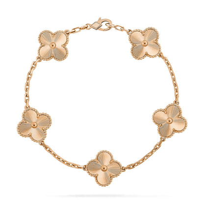 [Plus&Max]LUCKY CLOVER 5-MOTIF BRACELET - LASER COLLECTION