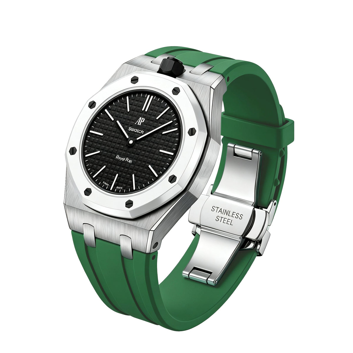 [Plus&Max]Royal Oak Pop Exclusive Steel Case & Silicone Strap With Cradle
