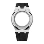 Steel Case & Fluoroelastomer Strap Full‑wrap Embedded Watch Band