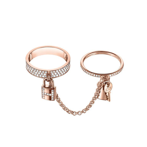 [Plus&Max]HM KELLY CLOCHETTE DOUBLE RING IN  WITH DIAMONDS