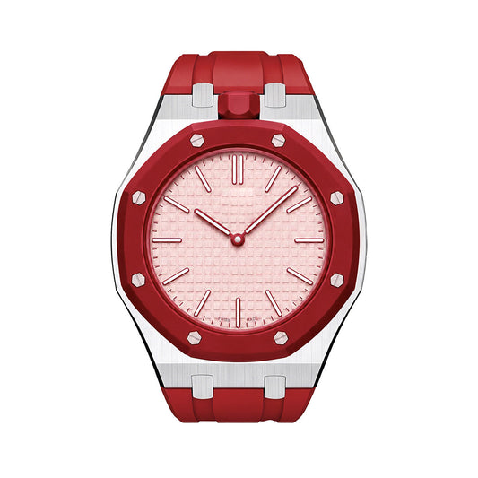 [Plus&Max]OAK POP RED STEEL SILICONE STRAP