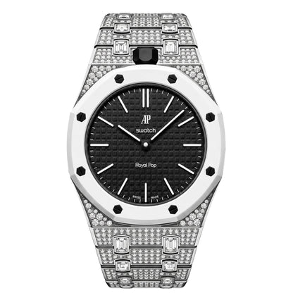[Plus&Max]Royal Oak Pop Exclusive Bioceramic Case & Bioceramic Strap Full Diamond