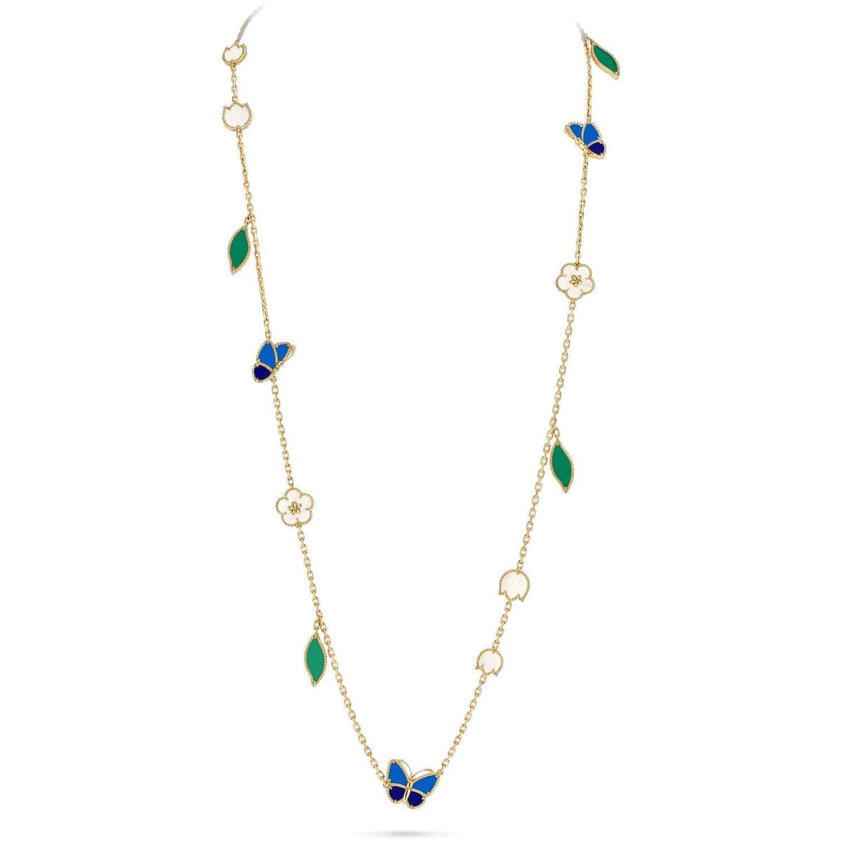 [Plus&Max]LUCKY SPRING BUTTERFLY 15 FLOWER NECKLACE