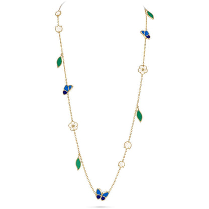 [Plus&Max]LUCKY SPRING BUTTERFLY 15 FLOWER NECKLACE