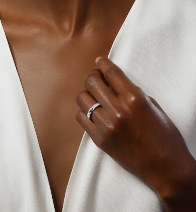 [Plus&Max]ALLIANCE LIENS VIDENCE PAVED DIAMOND 4MM RING
