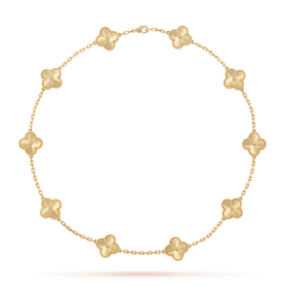 [Plus&Max]CLOVER 10 MOTIFS LASER NECKLACE