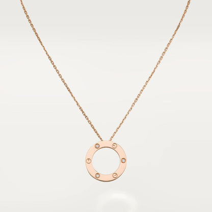 [Plus&Max]LOVE NECKLACE 16MM 3 DIAMONDS