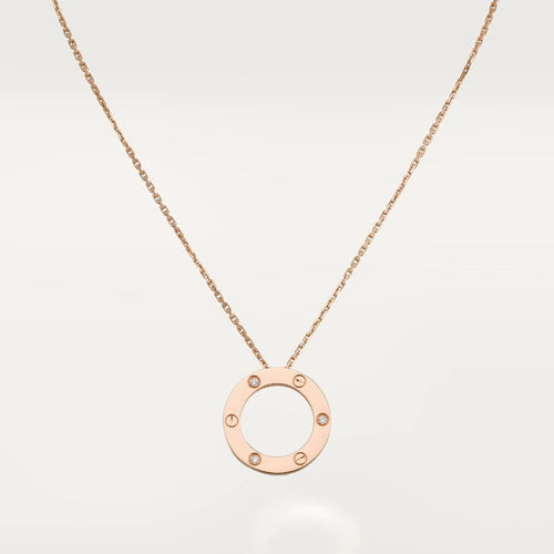 [Plus&Max]LOVE NECKLACE 16MM 3 DIAMONDS