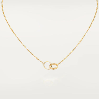 [Plus&Max]LOVE NECKLACE DOUBLE RING GOLD