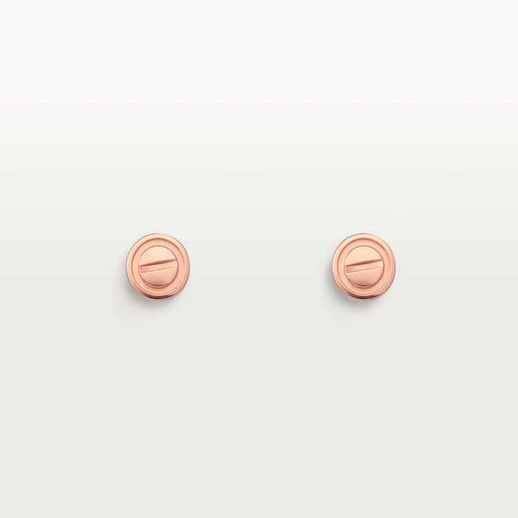 [Plus&Max]LOVE EARRINGS PINK GOLD 10MM