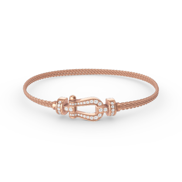 [Plus&Max]FORCE SMALL HORSESHOE  DIAMOND CHAIN ROPE BRACELET
